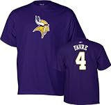 Brett Favre Purple Reebok Minnesota Vikings Name and Number T-Shirt
