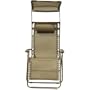 Bliss Extra Wide Gravity Free Folding Recliner with Canopy Color: Coffee