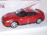 NISSAN SKYLINE GT-R R35 RED COUPE 1/24 MONDO MOTORS MODEL CAR