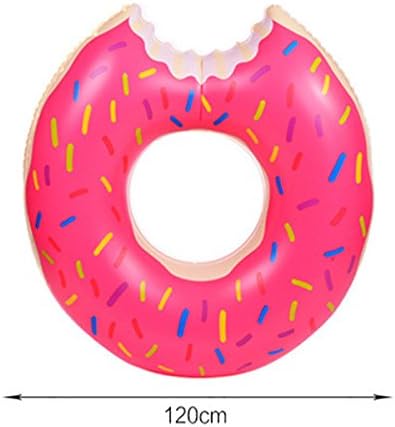 AG Inflatable Giant Strawberry Pink Donut Pool Float- Measures 48 inches- Perfect for Summer!