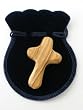 Olive Wood Comfort Pocket Cross with Velvet sachet