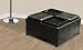 New Leather Ottoman With 4 Traytops Storage Coffee Table Sofa Brown Leather Furniture
