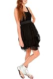Black Lace Top Bustle Dress