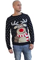 Christmas Novelty Reindeer Fairisle Snowflake Knitted Xmas Jumper Sweater