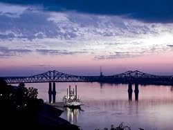At Dusk at Natchez, a Mississippi Riverboat - Alluring 16x20-inch Photographic Print by Carol M. Highsmith