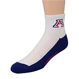 Arizona Wildcats White-Navy Blue Quarter Socks