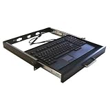 USB 19IN 1U Rackmount Keyboard Drawer Black with Built Touchpad