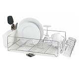 Sakura Stainless Steel Compact Dish Utensil / Kitchenware Drying Rack / Drainer, Silver