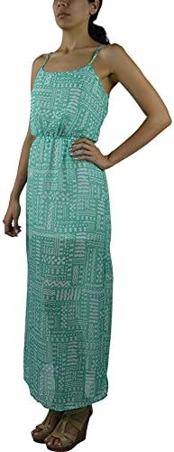 Alfa Global Women's Crew Neck Chiffon with Lining Spaghetti Maxi Dress (Xsmall-2XL) L