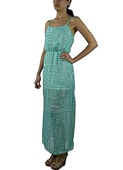 Spaghetti Strap Chiffon/Polyester General Print Maxi Dress 