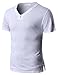 H2H Men's Vintage Eyelet T-Shirts with V-Neck Short Sleeve