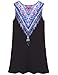 OURS Women's Sleeveless Flower Printed Casual Mini Dress (S, Black)