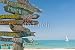 Wallmonkeys Peel and Stick Wall Decals - Signpost on Beach in Key West Florida - Removable Graphic