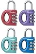 Master Lock 633D Satin Metallic Finish Luggage Lock, Set your Own Combination (Colors may vary)