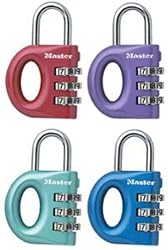 Master Lock 633D Satin Metallic Finish Luggage Lock, Set your Own Combination (Colors may vary)