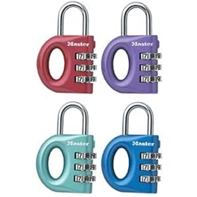 Master Lock 633D Satin Metallic Finish Luggage Lock, Set Your Own Combination