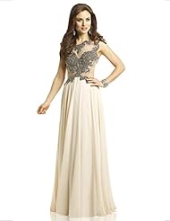 Chiffon/Polyester Sheer Beaded  Dress