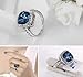 [Retro Series] Yoursfs Square 2.5ct Blue Sapphire Cushion Cut Gemstone Anniversary Engagement Ring­