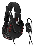 Alle 5 Bild(er) anzeigen OZONE Attack stereo gaming Kopfhoerer schwarz 15 - 25.000 Hz 98 dB 32 Ohm 3,5mm Jack x 2 Kabellaenge 2,5 m Mikrophon LED rot