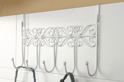 BUYBEST Over the Door 5 Hook Rack - Exquisite Ironwork Hanger for Hanging Your Clothes And More - Stylish Organizer for Your Home or Office