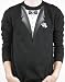 Tuxedo with White Flower Thermal Long Sleeve Tux T-shirt Tee Shirt