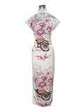 Basketful of Flowers Silk Chinese Dress