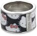 Hello Kitty by Simmons Jewelry Co. Multi Kitty Face Red Bow Black and White 13mm Ring, Size 7