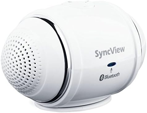 Syncview Portable Bluetooth Wireless Stereo Speaker with Built in Microphone "2 Year Warranty" Sbv100b White