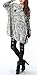 ELLAZHU Women Baggy Newspaper Knit Pullover Dress Onesize SZ44 Grey