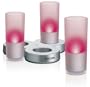 Philips - Imageo CandleLights - 3 Bougies LED Photophores, Rouge, Luminaire d'ambiance design - 6910832PH