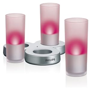 Philips - Imageo CandleLights - 3 Bougies LED Photophores, Rouge, Luminaire d'ambiance design - 6910832PH Philips - Imageo CandleLights - 3 Bougies LED Photophores, Rouge, Luminaire d'ambiance design - 6910832PH