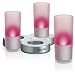 Philips - Imageo CandleLights - 3 Bougies LED Photophores, Rouge, Luminaire d'ambiance design - 6910832PH