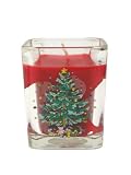 Nikko Ceramics Christmas Glass Scented Candle Red