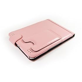 Tuff-Luv Napa Leather case cover for Amazon Kindle 2 - Pink (Flip style + stand)