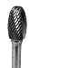 CARBIDE BUR GROBET MADE IN U.S.A. OVAL 1/2X7/8X1/4 DOUBLE CUT