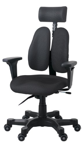 Duorest Leaders DR-7500G-KF, Fully Loaded Ergonomic Home Office Chair with Adjustable Headrest - Water Resistant Knit Fabric