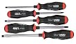 Felo 0715750707 Set of 5 Metal Slotted & Phillips Screwdrivers, 550 Series