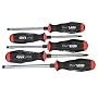 Felo 0715750707 Set of 5 Metal Slotted & Phillips Screwdrivers, 550 Series