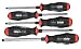 Felo 0715750707 Set of 5 Metal Slotted & Phillips Screwdrivers, 550 Series