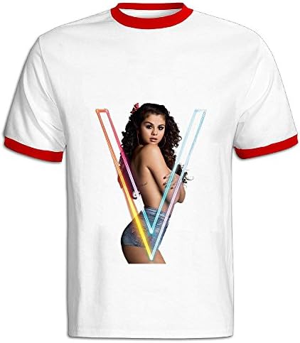 Selena Gomez V Magazine Poster 2015 T Shirt For Men Red