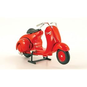 Vespa 98 Corsa, rouges, 1947, Model Car, Miniature d�j� mont�e, Maisto 1:18