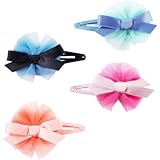 OSHKOSH(オシュコシュ) 4パックフラワーボウスナップクリップ ブルー/ピンク 小物ジュエリー・ヘアーアクセサリー OneSize【並行輸入】