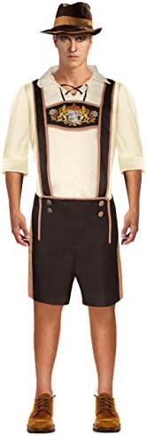 Lusiya Men's Plus Size Bavarian Guy Oktoberfest Costume Brown XX-Large