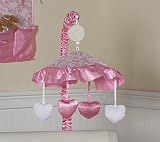 Pink Princess Satin and Lace Musical Crib Mobile Baby Bedding Accessories by JoJo Designs