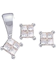 0.25CTW BLUE DIAMOND CROSS PENDANT
