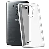 Vandot Ersatzteile Set Ultra Slim Dünn Thin Gel Soft Klar Silikon Hülle Handyhülle für Smartphone LG G3 Smartphone (14 cm (5,5 Zoll) Schutzhülle Case Back Cover Tasche Etui Schutz Bumper Schale Silicone- Weiss - Klar Transparent kristallklar - Stylische Designer Cases aus Hochwertigem Weichem TPU