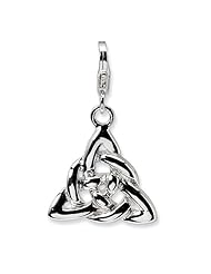 New Amore La Vita Sterling Silver 3D Trinity Knot Charm with Lobster Clasp