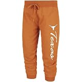 NCAA Texas Longhorns Ladies Burnt Orange Balance Fleece Slub Capri Pants (Large)