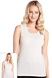 2 Pack Sleeveless Pointelle Thermal Vests