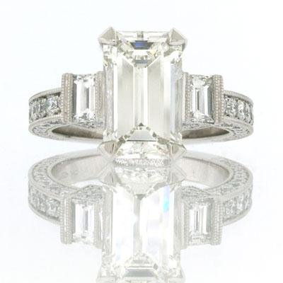 5.49ct Emerald Cut Diamond Engagement Anniversary 